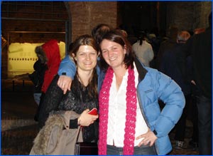 Clare Worley and Liz Wylie in some of the underground passages of the medieval town on the tour of Perugia